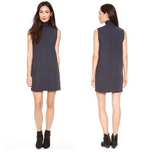 Jacquemus La Femme Enfant High Collar Sleeveless Shift Dress Navy Blue